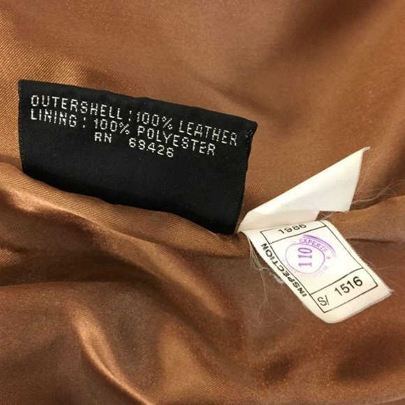 Women's Georgetown Designs Genuine Leather Brown Polyester Lined Coat - Medium - Picture 5 of 6